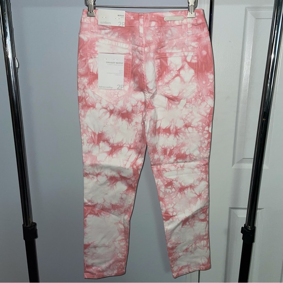 Soft Surroundings Pink Ultimate Denim Tie Dye High Rise Skinny Jeans 2P NWT! - Picture 7 of 8